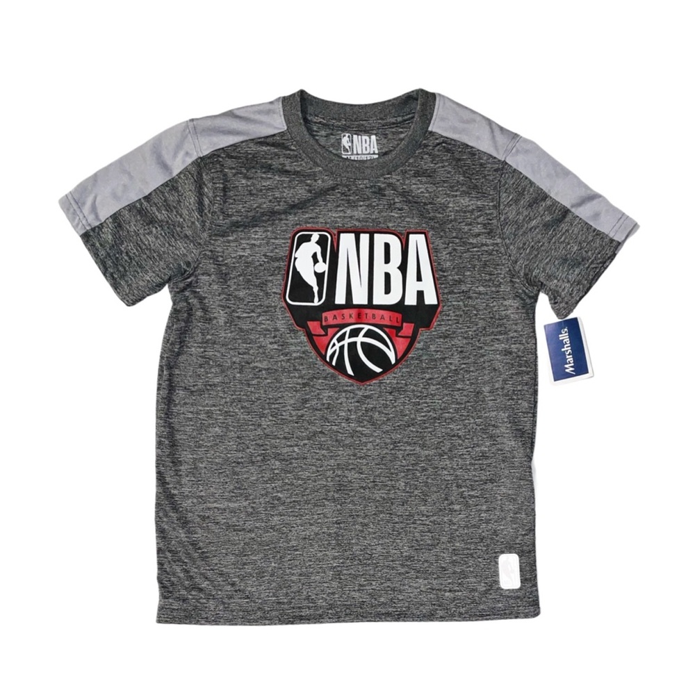 NBA Boy's Grey Athletic Short Sleeve Shirt